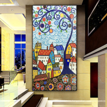 Modern landscape hallway living room architecture mosaic mural